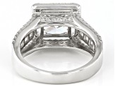 White Cubic Zirconia Platinum Over Sterling Silver Ring 5.57ctw