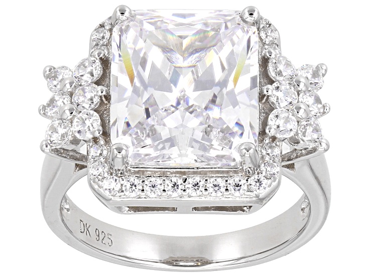 Sterling Silver Rhodium Finished Toe Ring with White Tone Cubic Zirconia Accents