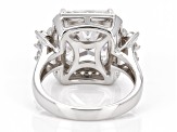 White Cubic Zirconia Rhodium Over Sterling Silver Ring 11.24ctw