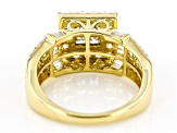 White Cubic Zirconia 18k Yellow Gold Over Sterling Silver Ring 2.00ctw