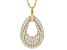 White Cubic Zirconia 18k Yellow Gold Over Sterling Silver Pendant With Chain 3.15ctw