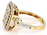 White Cubic Zirconia 18k Yellow Gold Over Sterling Silver Ring 2.50ctw