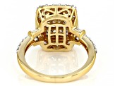 White Cubic Zirconia 18k Yellow Gold Over Sterling Silver Ring 2.50ctw