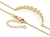 White Cubic Zirconia 18k Yellow Gold Over Sterling Silver Necklace 1.60ctw