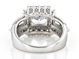 White Cubic Zirconia Rhodium Over Sterling Silver Ring 6.35ctw