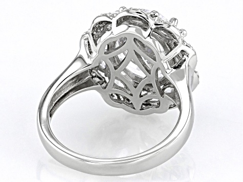 White Cubic Zirconia Rhodium Over Sterling Silver Ring 9.53ctw