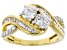 White Cubic Zirconia 18k Yellow Gold Over Sterling Silver Ring 1.95ctw