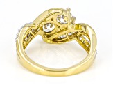 White Cubic Zirconia 18k Yellow Gold Over Sterling Silver Ring 1.95ctw