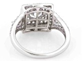 White Cubic Zirconia Rhodium Over Sterling Silver Ring 2.35ctw