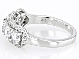 White Cubic Zirconia Rhodium Over Sterling Silver Ring 3.04ctw