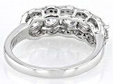 White Cubic Zirconia Rhodium Over Sterling Silver Ring 3.04ctw