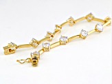 White Cubic Zirconia 18k Yellow Gold Over Sterling Silver Bracelet 12.42ctw