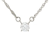 White Cubic Zirconia Rhodium Over Sterling Silver Necklace Set 1.05ctw