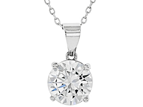 White Cubic Zirconia Rhodium Over Sterling Silver Jewelry Set 7.14ctw