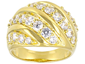 Picture of White Cubic Zirconia 18k Yellow Gold Over Sterling Silver Ring 2.95ctw