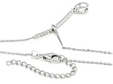 White Cubic Zirconia Rhodium Over Sterling Silver Necklace 1.20ctw