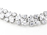 White Cubic Zirconia Rhodium Over Sterling Silver Tennis Bracelet 38.48ctw