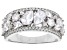 White Cubic Zirconia Platinum Over Sterling Silver Ring 3.14ctw