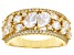 White Cubic Zirconia 18k Yellow Gold Over Sterling Silver Ring 3.14ctw