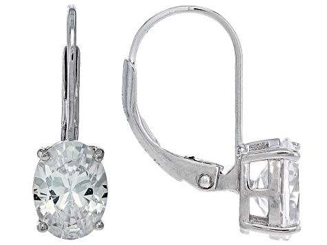 White Cubic Zirconia Rhodium Over Sterling Silver Boxed Earring Set 17.49ctw