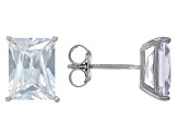 White Cubic Zirconia Rhodium Over Sterling Silver Boxed Earring Set 17.49ctw