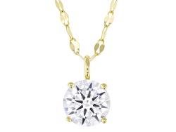 Yellow Lemon Quartz Rhodium Over Sterling Silver Pendant with Chain 22.52ct