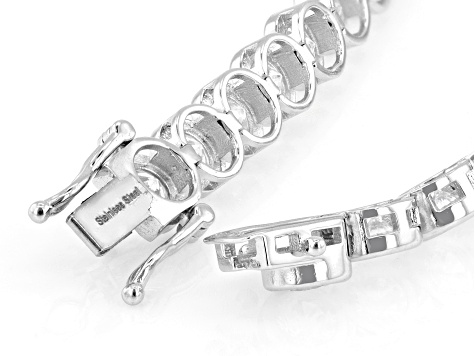 White Cubic Zirconia Rhodium Over Sterling Silver Tennis Bracelet 7.95ctw