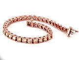 Champagne Cubic Zirconia 18k Rose Gold Over Sterling Silver Tennis Bracelet 16.00ctw