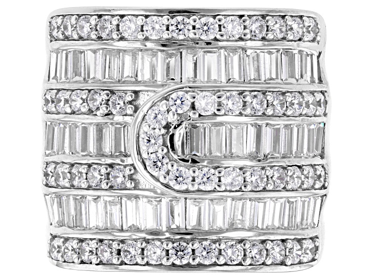 大人気新品  Rhodium Zirconia Cubic White Over 5.25ctw Ring Brass アイドルグッズ