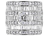 White Cubic Zirconia Rhodium Over Brass Ring 5.25ctw