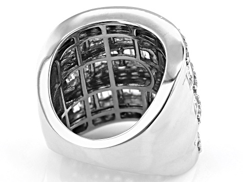 White Cubic Zirconia Rhodium Over Brass Ring 5.25ctw