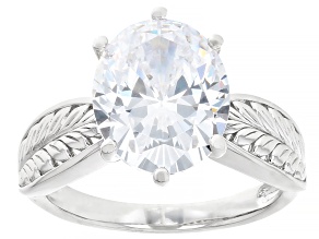 White Cubic Zirconia Rhodium Over Sterling Silver Ring 7.23ctw