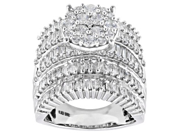 White Diamond 14k Yellow Gold Over Sterling Silver Cluster Ring 0.33ctw