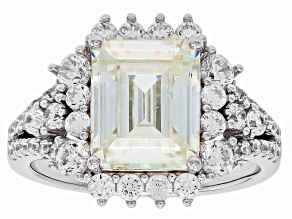 White Cubic Zirconia Rhodium Over Sterling Silver Ring 6.66ctw