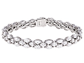 White Cubic Zirconia Rhodium Over Sterling Silver Bracelet 28.29ctw
