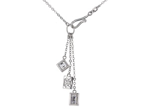 White Cubic Zirconia Rhodium Over Sterling Silver Necklace 1.44ctw