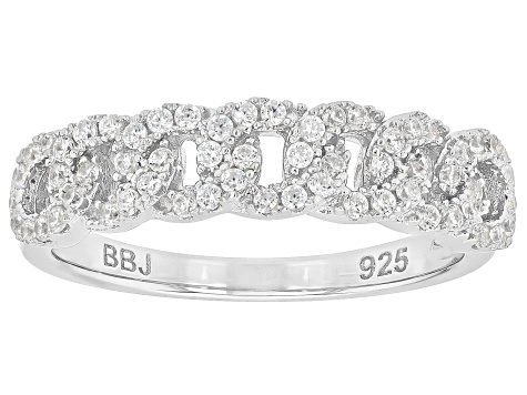 【mootie】QED Silver Anniversary XT2m2本 White Cubic Zirconia Rhodium Over Sterling Silver Ring Set
