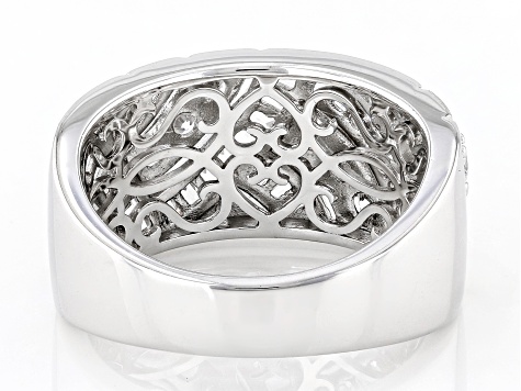 White Cubic Zirconia Rhodium And 18k Yellow Gold Over