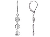 White Cubic Zirconia Rhodium Over Sterling Silver Earrings 0.56ctw