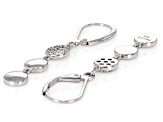 White Cubic Zirconia Rhodium Over Sterling Silver Earrings 0.56ctw