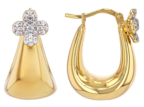 今期新品⭐︎ 【TRANOI】Jewel star Tops White Cubic Zirconia 18k Yellow Gold Over Sterling Silver