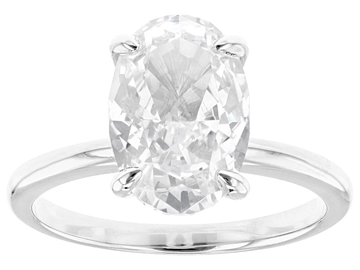 チワックス White Cubic Zirconia Platinum Over Sterling Silver Ring 5.67ctw