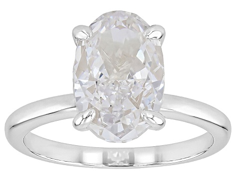 White Cubic Zirconia Platinum Over Sterling Silver Ring 5.67ctw