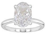 White Cubic Zirconia Platinum Over Sterling Silver Ring 5.67ctw