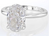 White Cubic Zirconia Platinum Over Sterling Silver Ring 5.67ctw