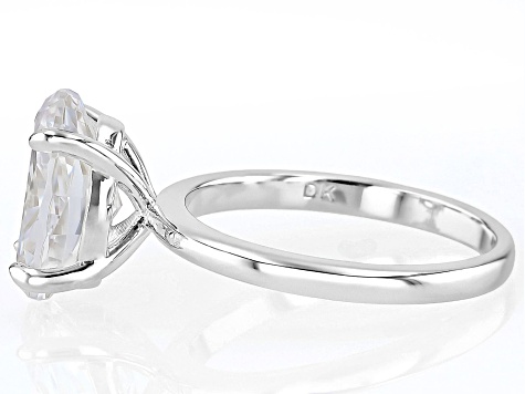 White Cubic Zirconia Platinum Over Sterling Silver Ring 5.67ctw