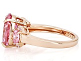 Pink Cubic Zirconia 18k Rose Gold Over Sterling Silver Ring 8.05ctw