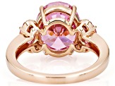 Pink Cubic Zirconia 18k Rose Gold Over Sterling Silver Ring 8.05ctw