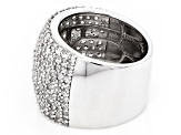 White Cubic Zirconia Rhodium Over Brass Ring 6.10ctw