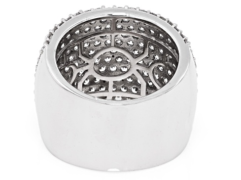 White Cubic Zirconia Rhodium Over Brass Ring 6.10ctw